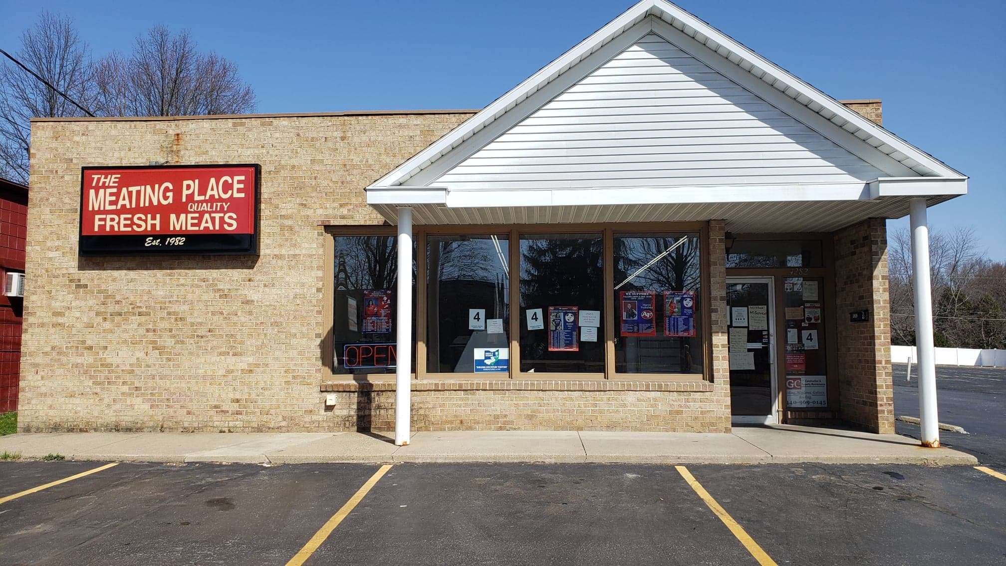 The Meating Place store front in Austintown, Ohio.